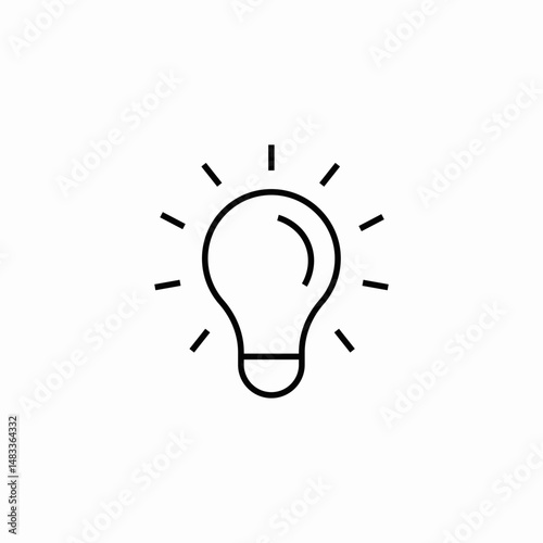 burning lightbulb icon sign vector
