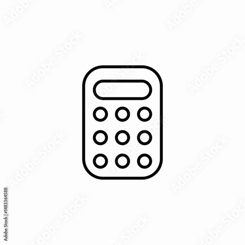 calculator device icon sign vector