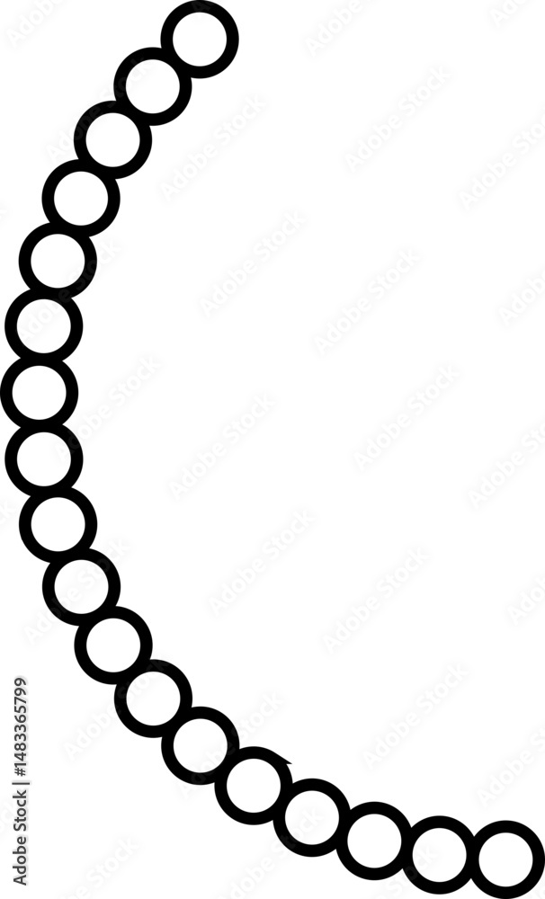 Obraz premium Circles create a U-like configuration with soft curves and rounded alignment.