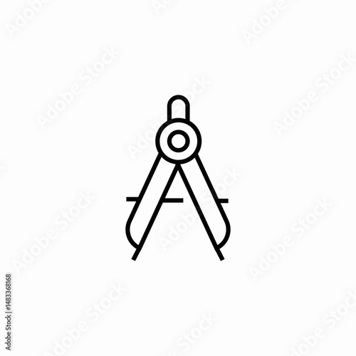 compass tool icon sign vector