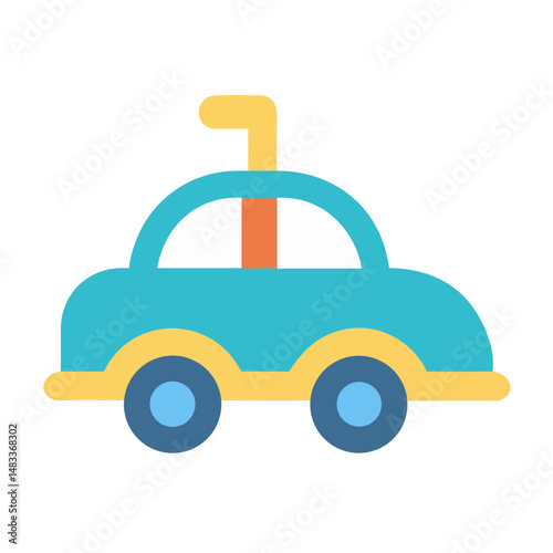 Children’s Vehicle Toy Icon Representing Playful Transportation for Kids

