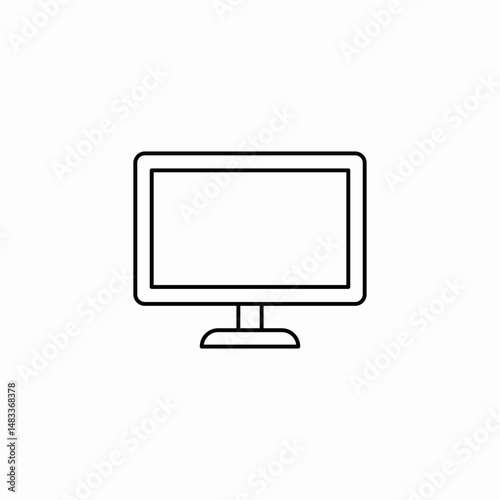computer monitor icon sign vector