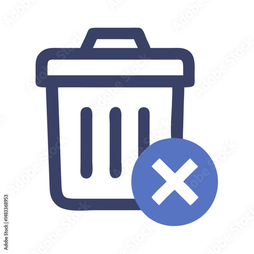 Trash Bin Icon Representing Delete or Remove Action in Digital Interfaces