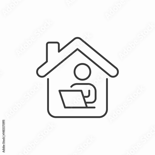 digital home location icon sign vector