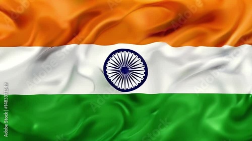 flag of india waving
