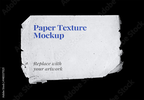 Paper Mockup Texture Letterhead Template Branding Identity Blank Poster Flyer Piece Torn Ripped