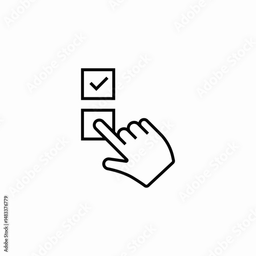 hand selecting choice icon icon sign vector