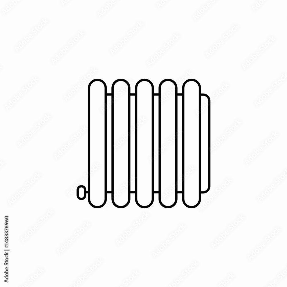 heating radiator icon sign vector heating radiator icon sign vector