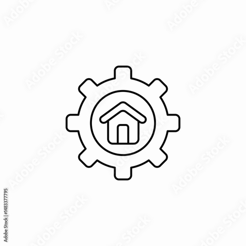 house parameters network integration icon sign vector