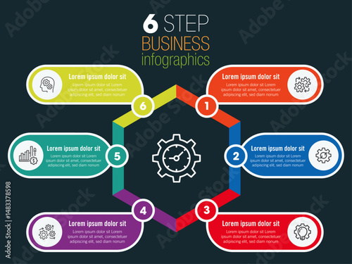 Circle chart infographic template with options for presentations, advertising, layouts, annual reports