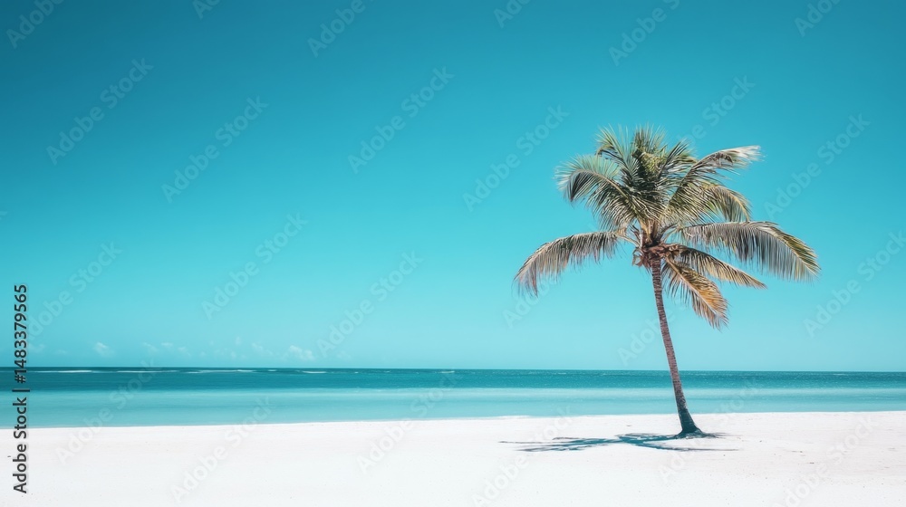Lone palm tree basking in tranquility serene beach nature photography coastal paradise aerial perspective solitude and serenity Lone palm tree basking in tranquility serene beach nature photography coastal paradise aerial perspective solitude and serenity