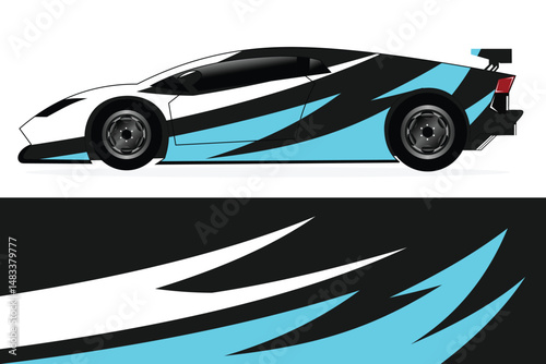 Sleek sports car with dynamic design on display
