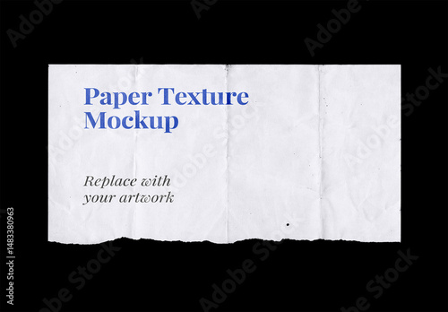Paper Mockup Texture Letterhead Template Branding Identity Blank Poster Flyer Piece Torn Ripped