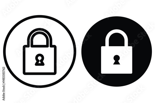 Shield check mark icon, Security and privacy symbol,  padlock icon vector illustration symbol. 