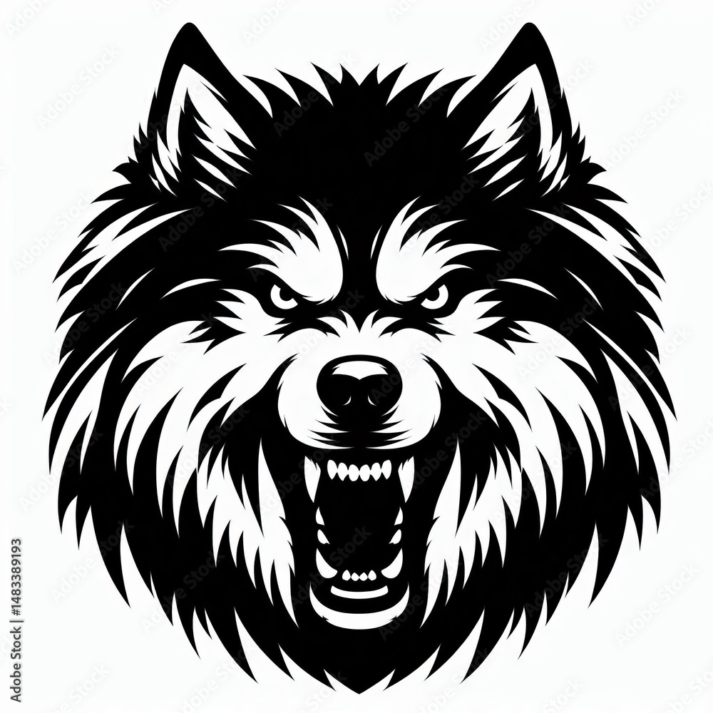 Fototapeta premium Siberian Husky Dog Silhouette