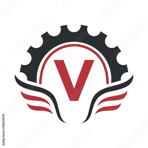 Club Community Logo combine with letter V vector template