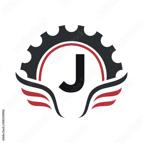 Club Community Logo combine with letter J vector template