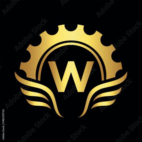 Club Community Logo combine with letter W vector template