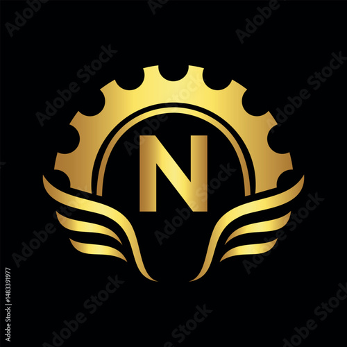 Club Community Logo combine with letter N vector template