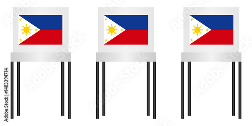 Voting Booths. Election in the Philippines. Election Concept. Vector Illustration.