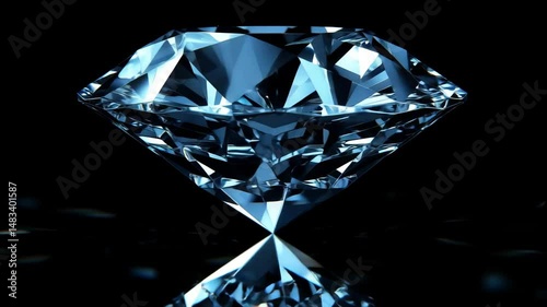 Exploring the beauty and brilliance of a stunning blue diamond from various angles in captivating detail