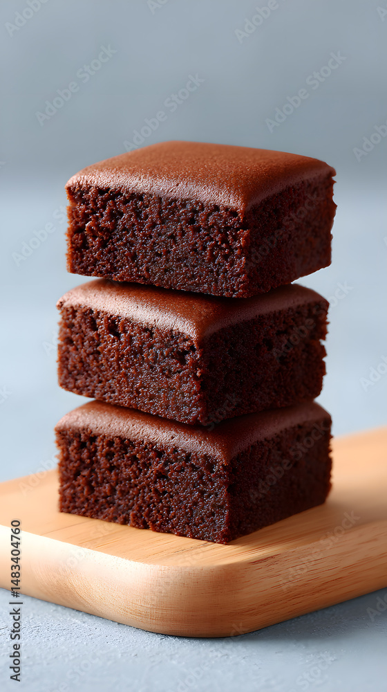 Stack of chocolate brownie cakes
Stack of chocolate brownie cakes