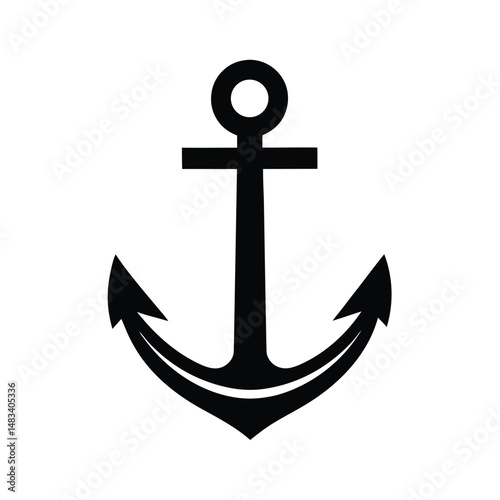 Nautical Anchor Icon Maritime, Ship, Boat, Sea, Ocean, Symbol