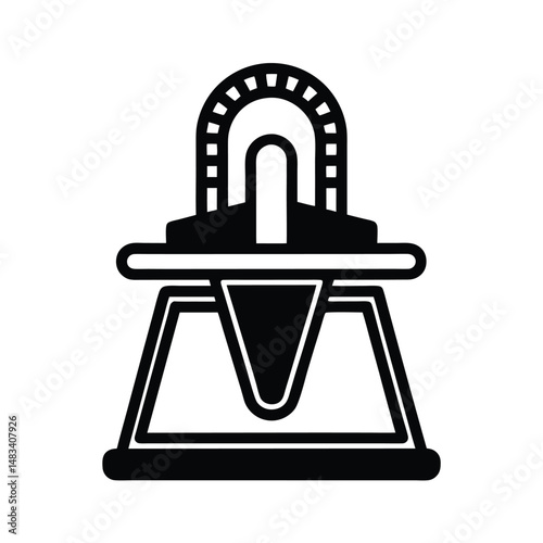 Amusement Park Ride Icon Drop Tower, Gravity, Fall, Thrill
