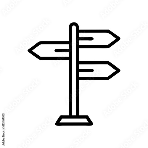 Multi-Directional Signpost Arrows Icon – Wayfinding and Navigation Symbol