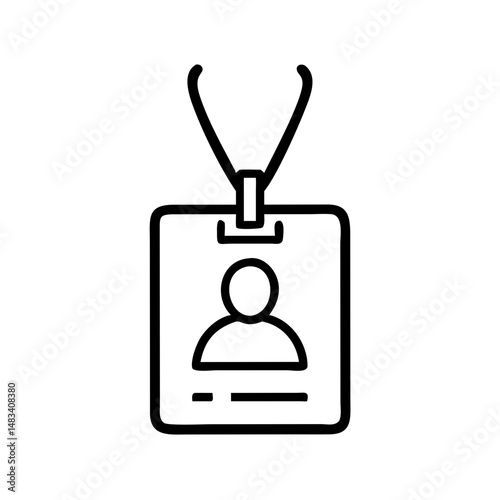 Name Tag Icon – Staff Badge and Employee Identification Symbol