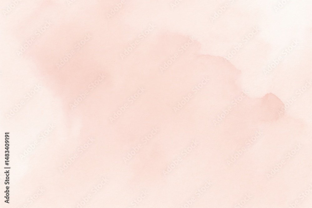 Fototapeta premium Soft pastel watercolor background with blue wash