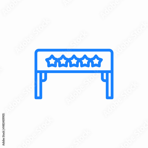 banner or bunting with five stars icon sign vector