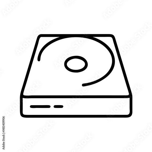 Optical Disc Storage Icon – CD, DVD, and Data Storage Symbol