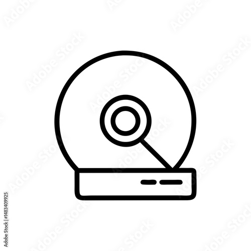 Optical Disc Storage Icon – CD, DVD, and Data Storage Symbol