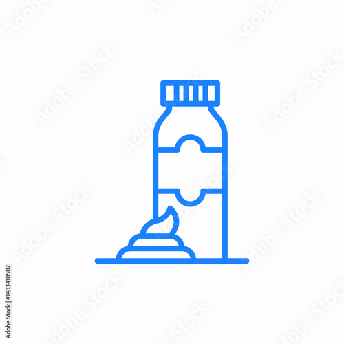 bottle with cream or lotion icon sign vector