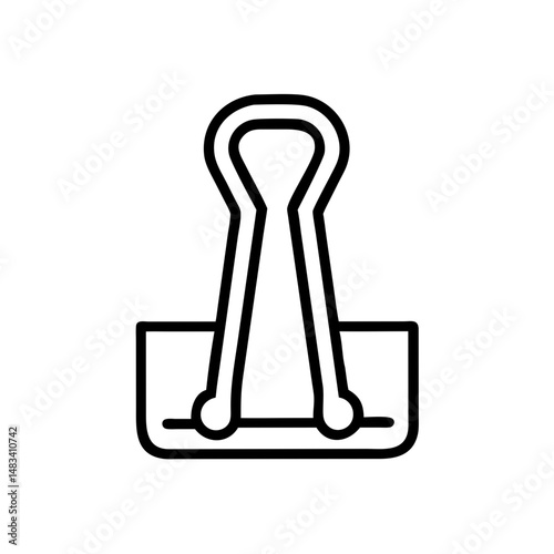 Paper Clip Icon – Office Binding and Document Organisation Symbol