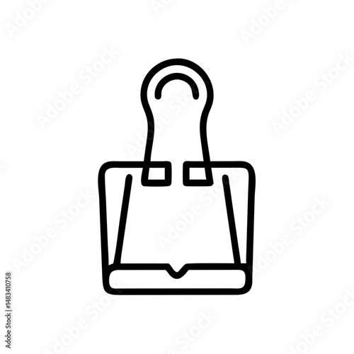 Paper Clip Icon – Office Binding and Document Organisation Symbol