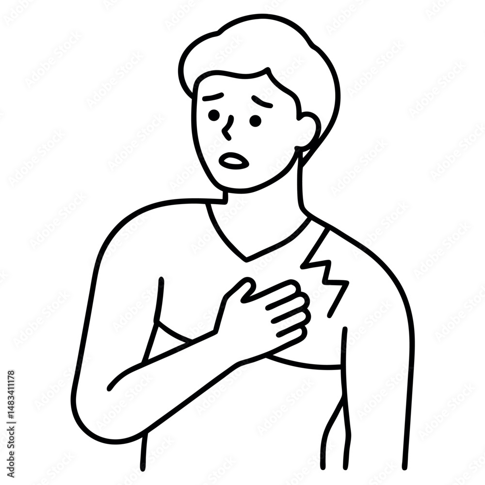 Heart Attack Icon – Flat Vector Depicting Emergency Health Issue Heart Attack Icon – Flat Vector Depicting Emergency Health Issue