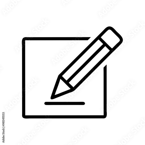 Pencil Edit Tool Icon – Writing and Editing Symbol