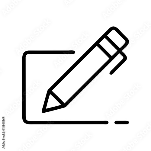 Pencil Edit Tool Icon – Writing and Editing Symbol
