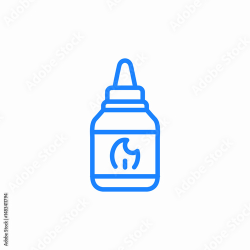 chili sauce spicy food icon sign vector