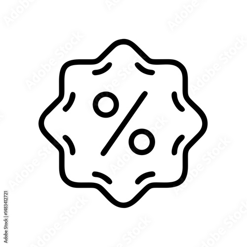 Percent Symbol Icon – Discount, Interest Rate, and Finance Concept