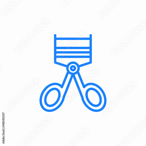 eyelashes curler icon sign vector
