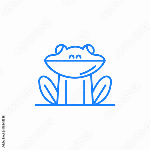 frog animal icon sign vector