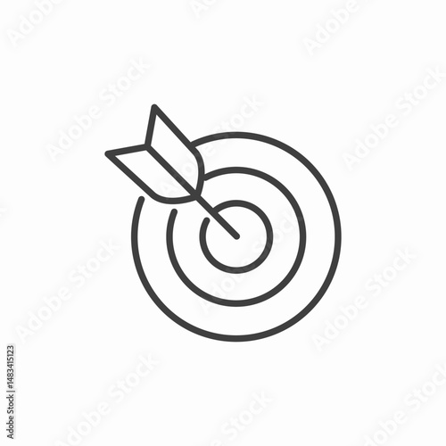 goal focus precision icon sign vector