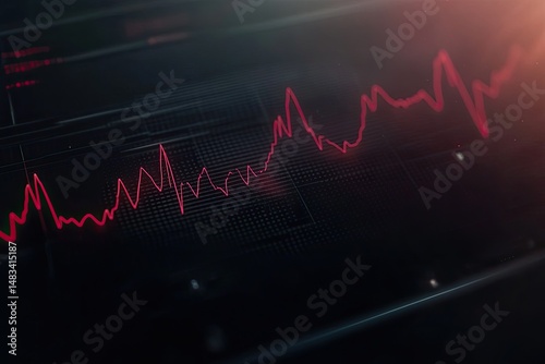 Digital heartbeat graph