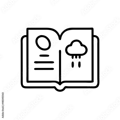Recipe Book Icon Representing Cooking Ideas, Culinary Instructions, and Kitchen Inspiration