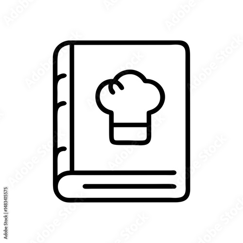 Recipe Book Icon Representing Cooking Ideas, Culinary Instructions, and Kitchen Inspiration