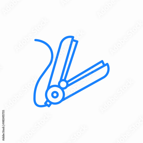 hair straightener icon sign vector