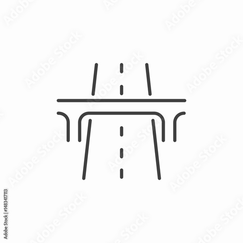 highway overpass symbol icon sign vector